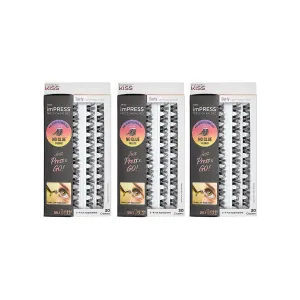 imPRESS Press-On Falsies 3-Pack Curly - 90 Clusters