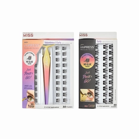 imPRESS Press-On Falsies 2-Pack Voluminous & Curly - 60 Clusters