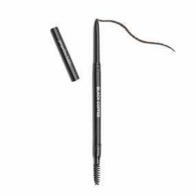 Indelible Brow - Smooth Gel Eyebrow Twist Out Pencil - BLACK COFFEE - Smudge proof - Ultra Smooth - Super Easy - Long lasting - Spooly Brush - Longwear - no sharpener needed - Slim-line Pencil