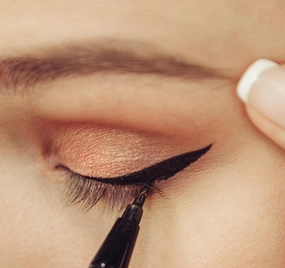 Infinity Liquid Eyeliner in Shade Enigma Long Lasting Waterproof Liquid Eyeliner Naturally Formulated, Vegan & Gluten-Free Longwearing with Ultra-Fine Tip - (Carbon Black)