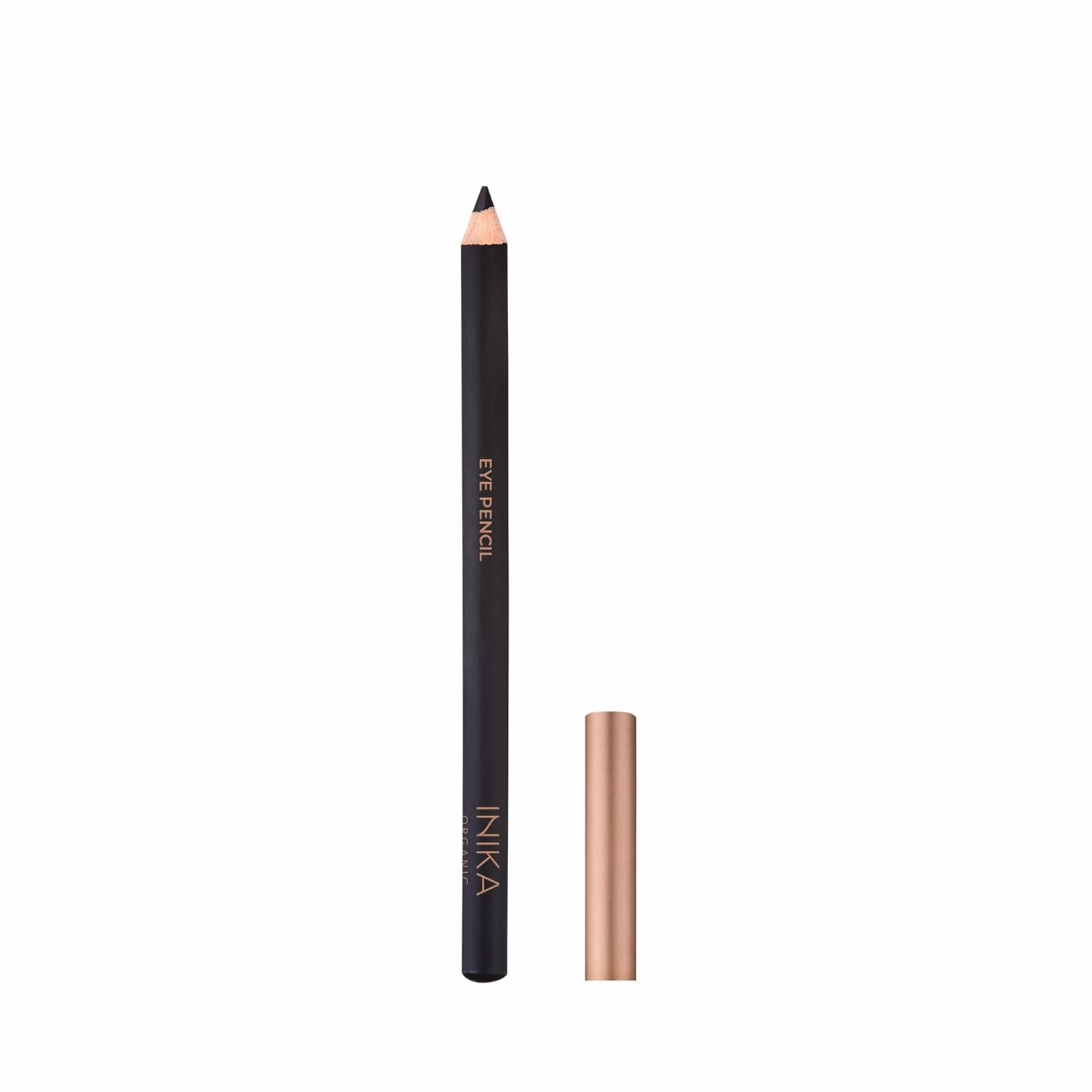 INIKA Organic Hypoallergenic Vegan Eye Pencil: Long-Lasting, Water-Resistant Makeup, Richly Pigmented, Vitamin E & Coconut Oil, Gentle for Sensitive Eyes, Cruelty-Free & Sustainable Packaging. Black
