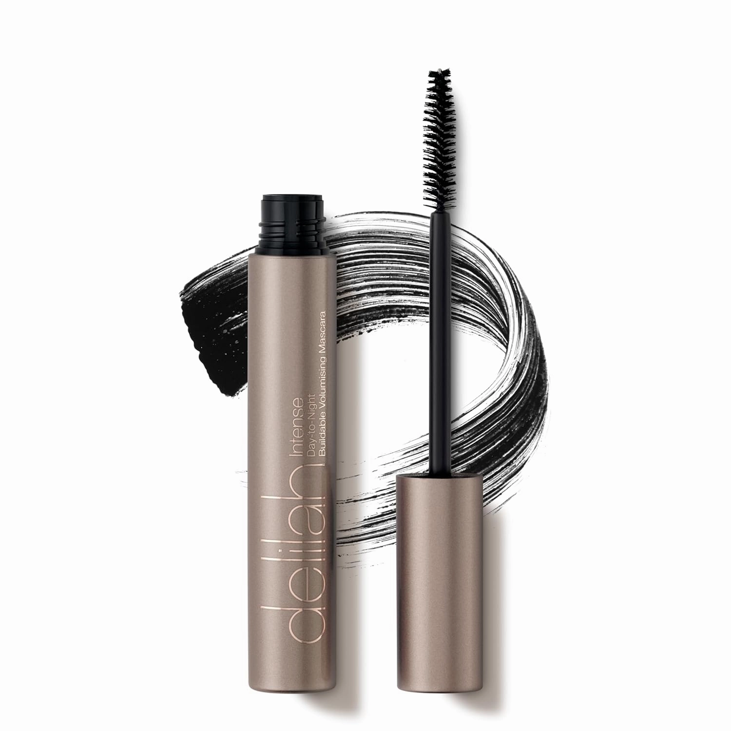 Intense Day-to-Night Buildable Volumising Mascara - Strengthening, Lengthening Black Mascara For Voluminous Eye Lashes - Soft, Flexible Slimmer Brush - Vegan - Cruelty free - 0.35 oz
