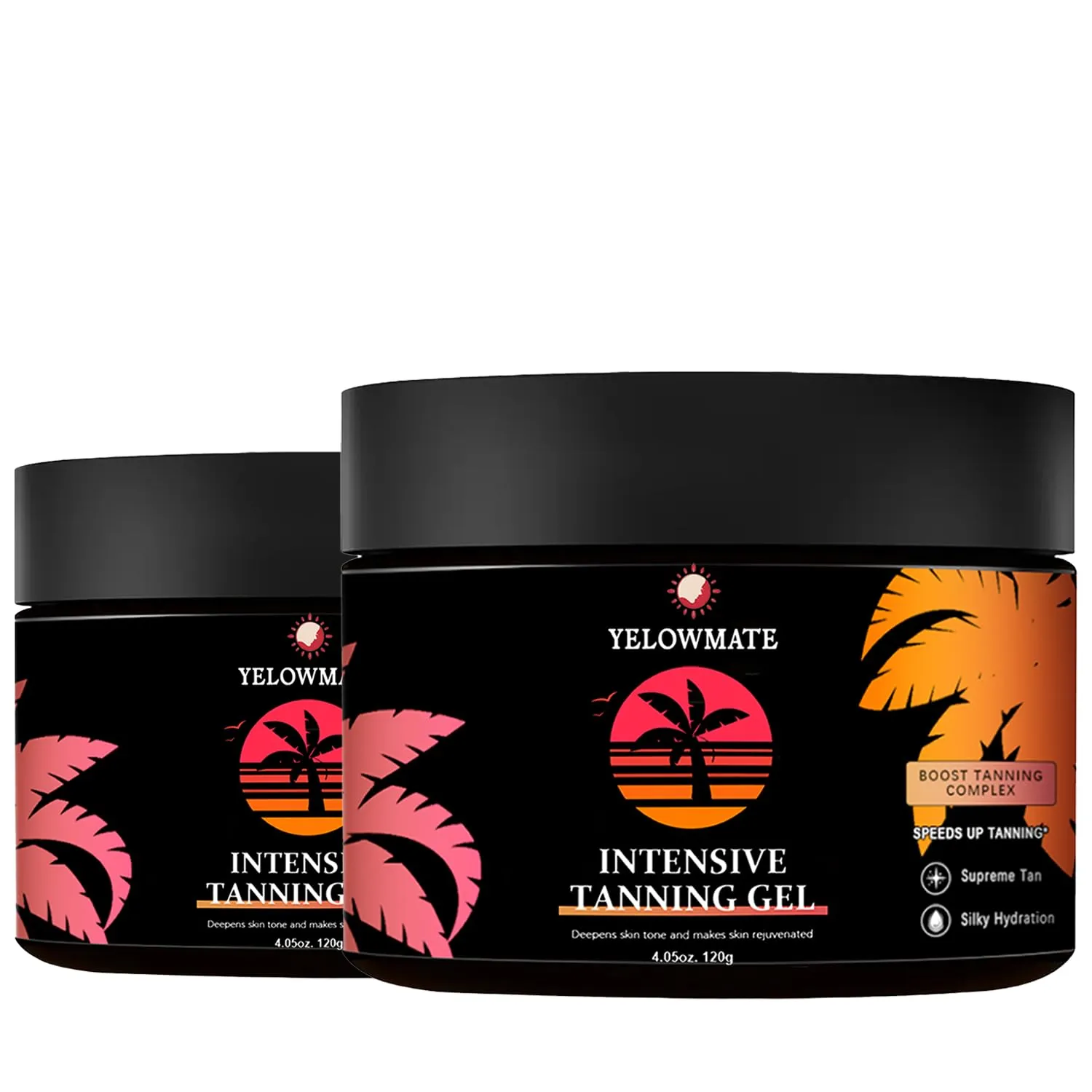 Intensive Tanning Gel | Browning Tan Accelerator | Non-Greasy, Water-Resistant with Carrot and Coconut Oil | Vitamin A & E For Moisture & Hydration | 4 Fl Oz