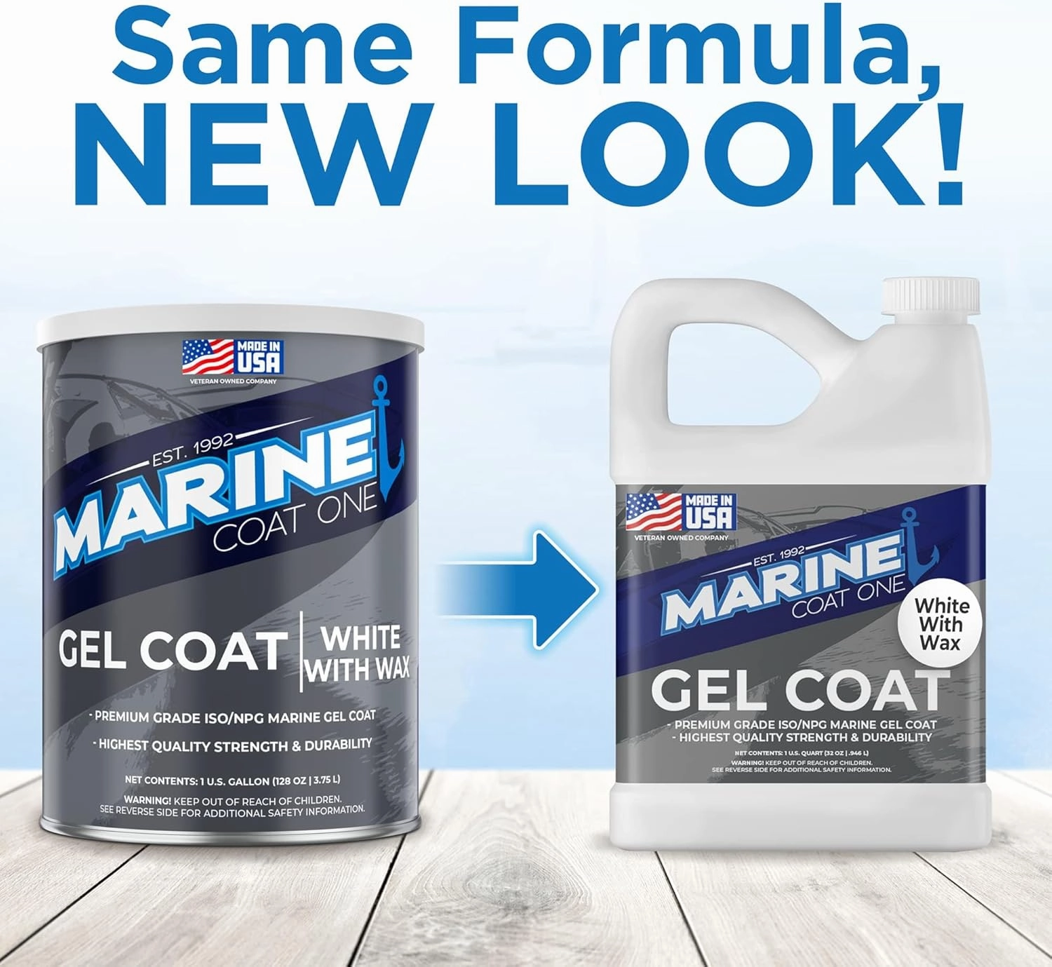 Iso/Npg Gel Coat White with Wax with MEKP Catalyst for Hardening, with 6 Color Tinting Pigments, Gel Coat Repair Kit for Boats, Fiberglass (1 Quart)