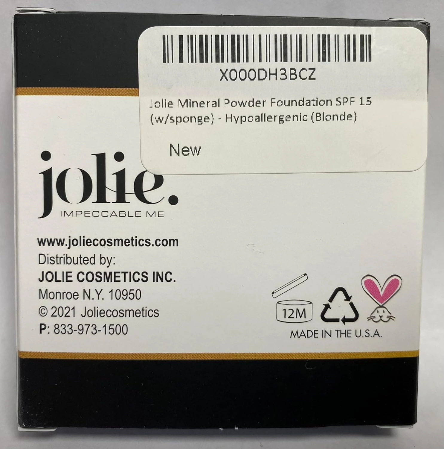 Jolie Mineral Powder Foundation SPF 15 (w/sponge) - Hypoallergenic (Blonde)
