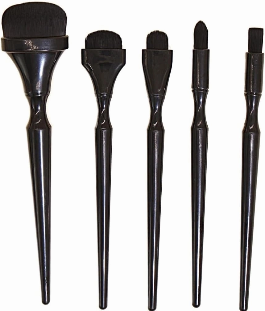 JSEIAJB 5 Pieces of Black Makeup Brush Set Full Set of Powder Eye Shadow Brush Beauty Tools
