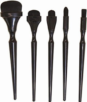 JSEIAJB 5 Pieces of Black Makeup Brush Set Full Set of Powder Eye Shadow Brush Beauty Tools