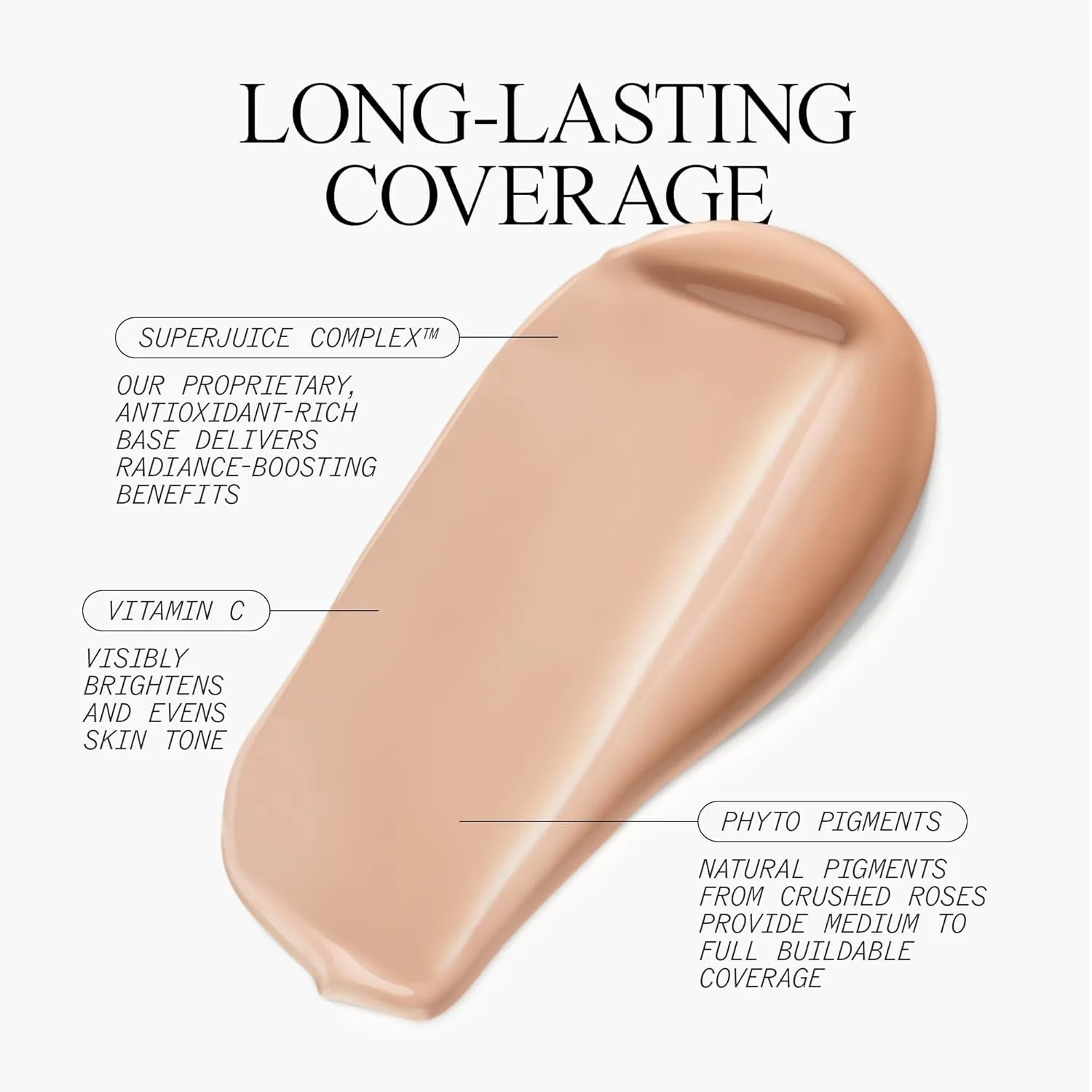 Juice Beauty Phyto-Pigments Flawless Serum Foundation - 16 Natural Tan - 30 mL - Medium-to-Full, Long-Lasting Coverage - Reduces Look of Wrinkles   Pores - Vegan, Cruelty Free