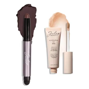 Julep Crme to Powder Waterproof Eyeshadow Stick, Black Cherry Matte, Long Wear Green Tea-infused Eye Primer