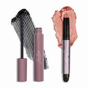 Julep Eyeshadow 101 Crème to Powder Waterproof Eyeshadow Stick, Tiger's Eye Shimmer & Length Matters Buildable Lengthening Lash Mascara Black