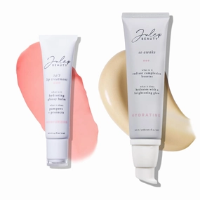 Julep Glow & Hydrate Bundle: 24/7 Lip Treatment, Hint of Tint & Snail Mucin Radiance Duo