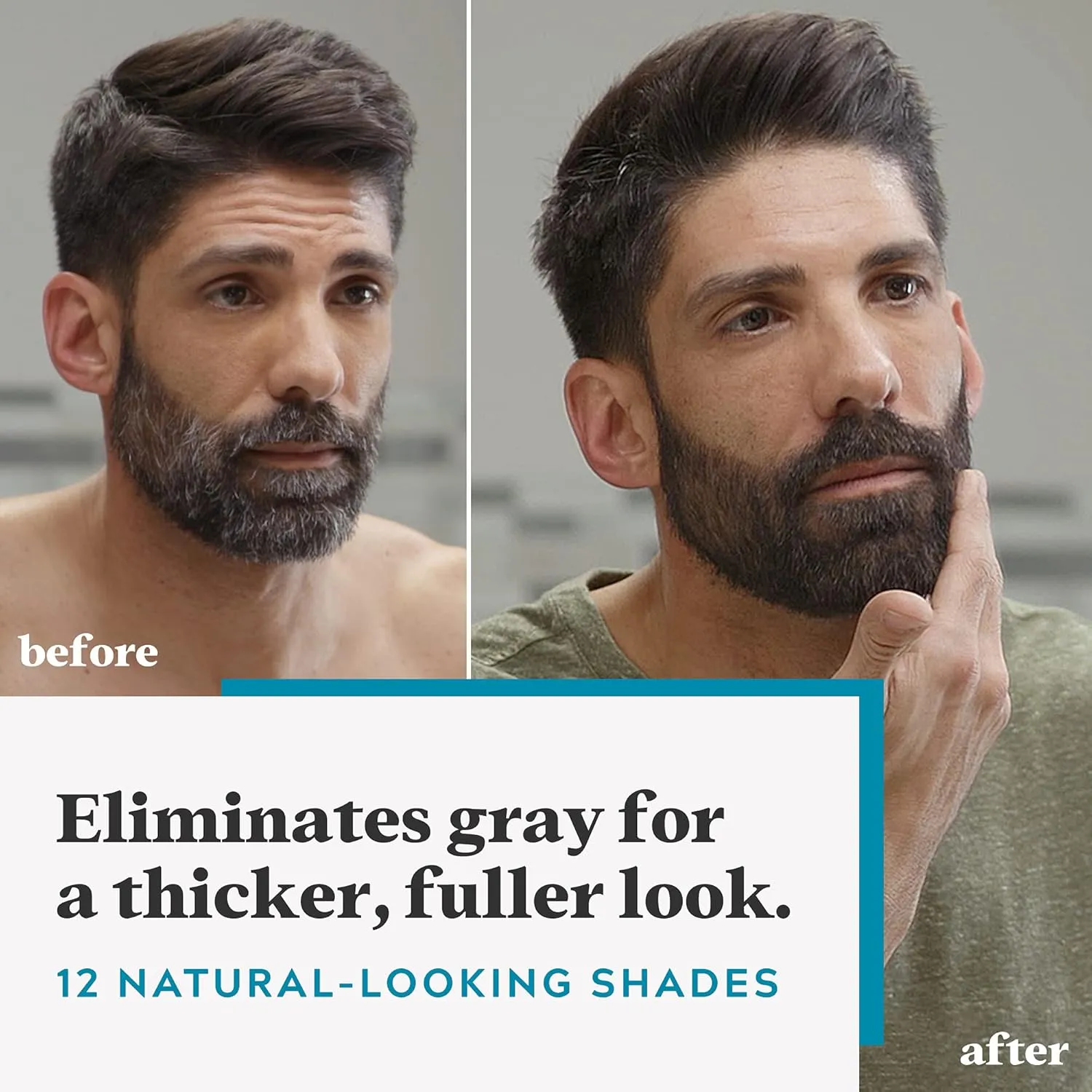 Just For Men Mustache & Beard, Beard Dye for Men with Brush Included, With Keratin Biotin Aloe and Coconut Oil for Healthy Facial Hair - Dark Brown, M-45, Pack of 3 (Packaging May Vary)