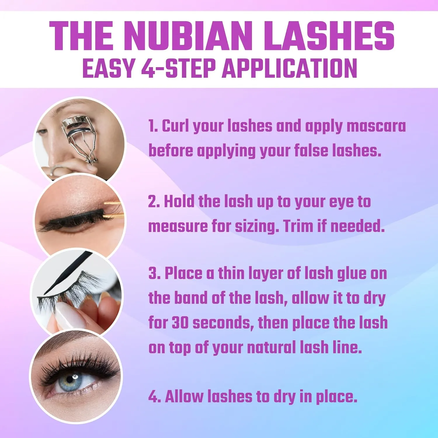 Juvia's Place Egypt Flare Nubian Eye Lashes, Silk Hairs, Day, Night, Long Lasting, Cruelty Free, Vegan