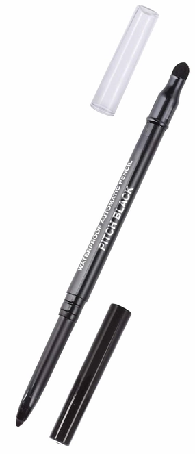 JUVITUS Indelible Automatic Pencil Eyeliner - Waterproof - Pitch Black - 0.01 oz. - Paraben-free, Gluten-free, Vegan