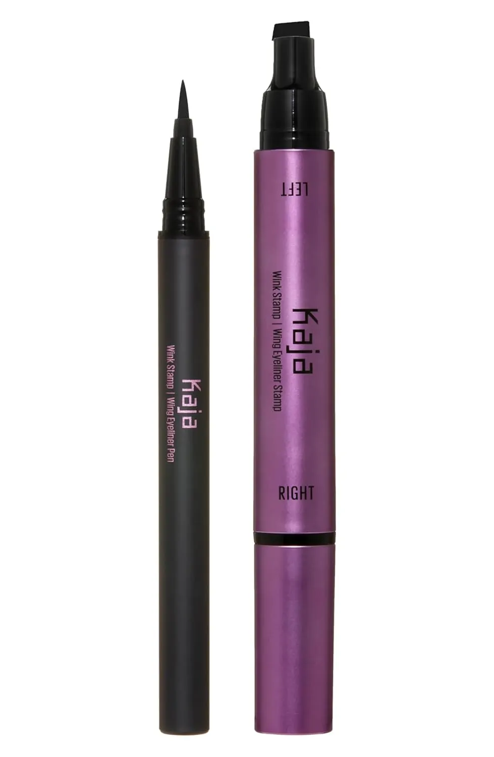 Kaja Winged Eyeliner Set - Wink Stamp Original | with Avocado Extract, Double-ended Wing, Smudge-Proof, Waterproof, Eye Irritation Tested, Long Lasting Pencil, Colorstay, Matte Finish, Cat Eye Look