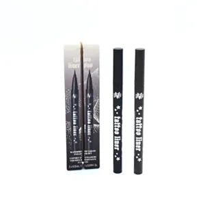 Kat Von D Cosmetics Tattoo Liner Duo Waterproof Liquid Eyeliner Set Trooper Black, Mad Max Brown, 2 Count (Pack of 1)