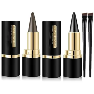 Kaylines Natural Black Eyeliner Cream - Waterproof Long Wear Gel & Liquid Eyeliner (03#   04#)