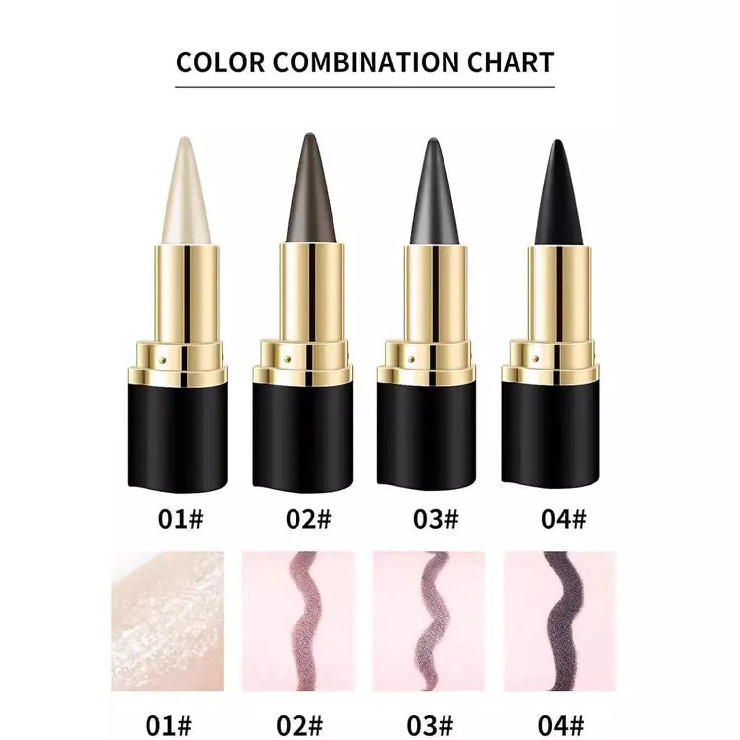 Kaylines Natural Black Eyeliner Cream - Waterproof Long Wear Gel & Liquid Eyeliner (03#   04#)