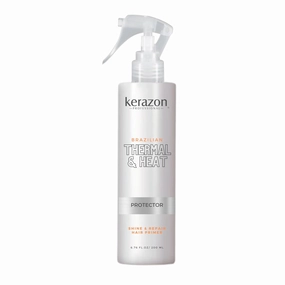 KERAZON Brazilian Thermal & Heat Hair Primer 6.76fl.oz Anti Frizz, Damage Repair, Heat Protection, Color Safe, Curly, Wavy, Straight