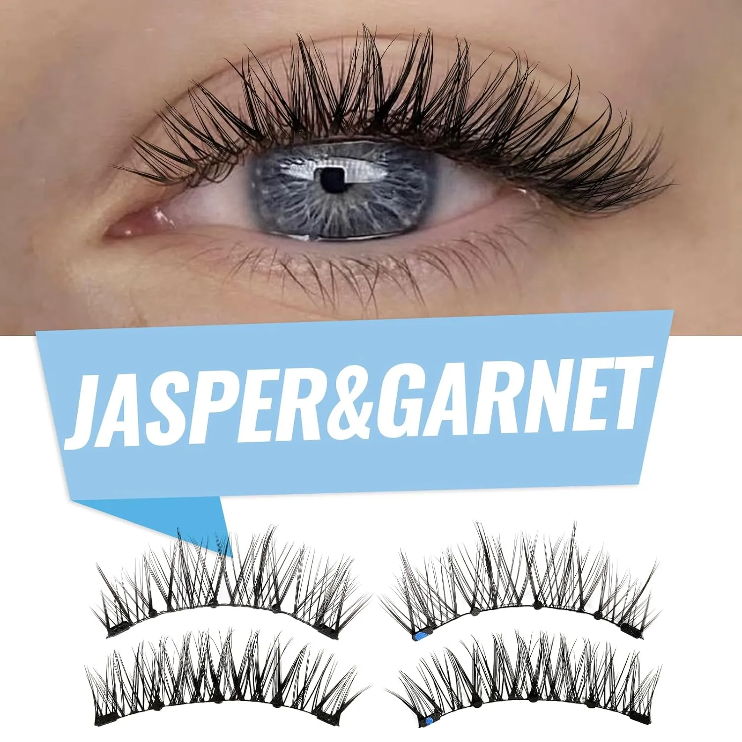 KevKev 2Pairs Magnetic Eyelashes Magnetic Lashes Kit Smaller Magnets False Eyelashes without Eyeliner Reusable No Glue Needed Magnetic Eyelashes Kit with Applicator Easy to Wear and Remove Readily