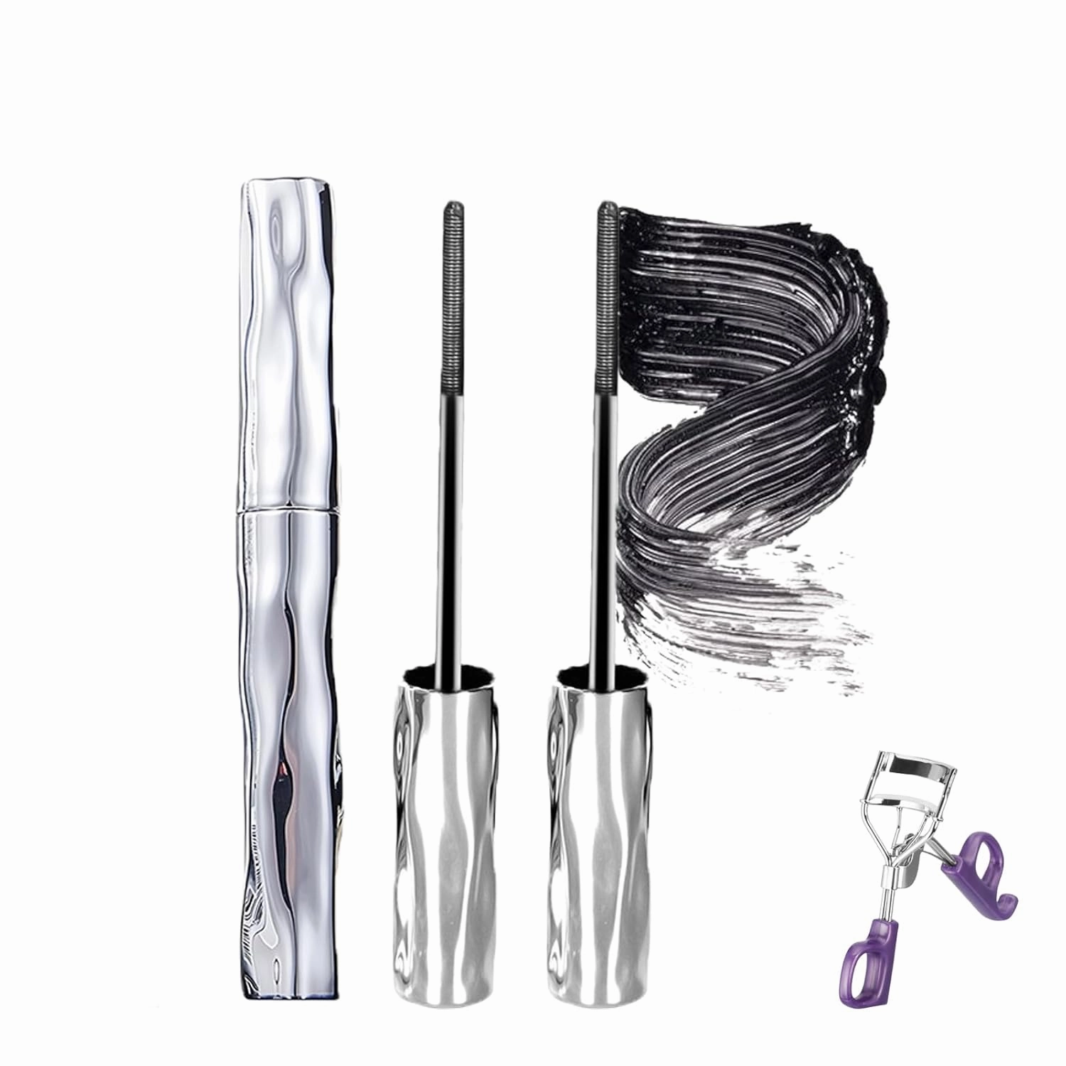 Kilmargo Mascara De Pestañas Waterproof, Kilmargo Telescopic Tubing Mascara, Liquid Lash Extensions Effect, Long-Lasting, Non-smudged No Flaking No Clumping (Black*2)