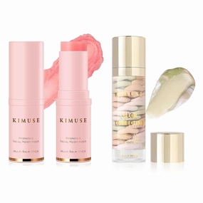 KIMUSE All-in-One Hydrating Multi Balm Stick & Color Correcting Facial Serum