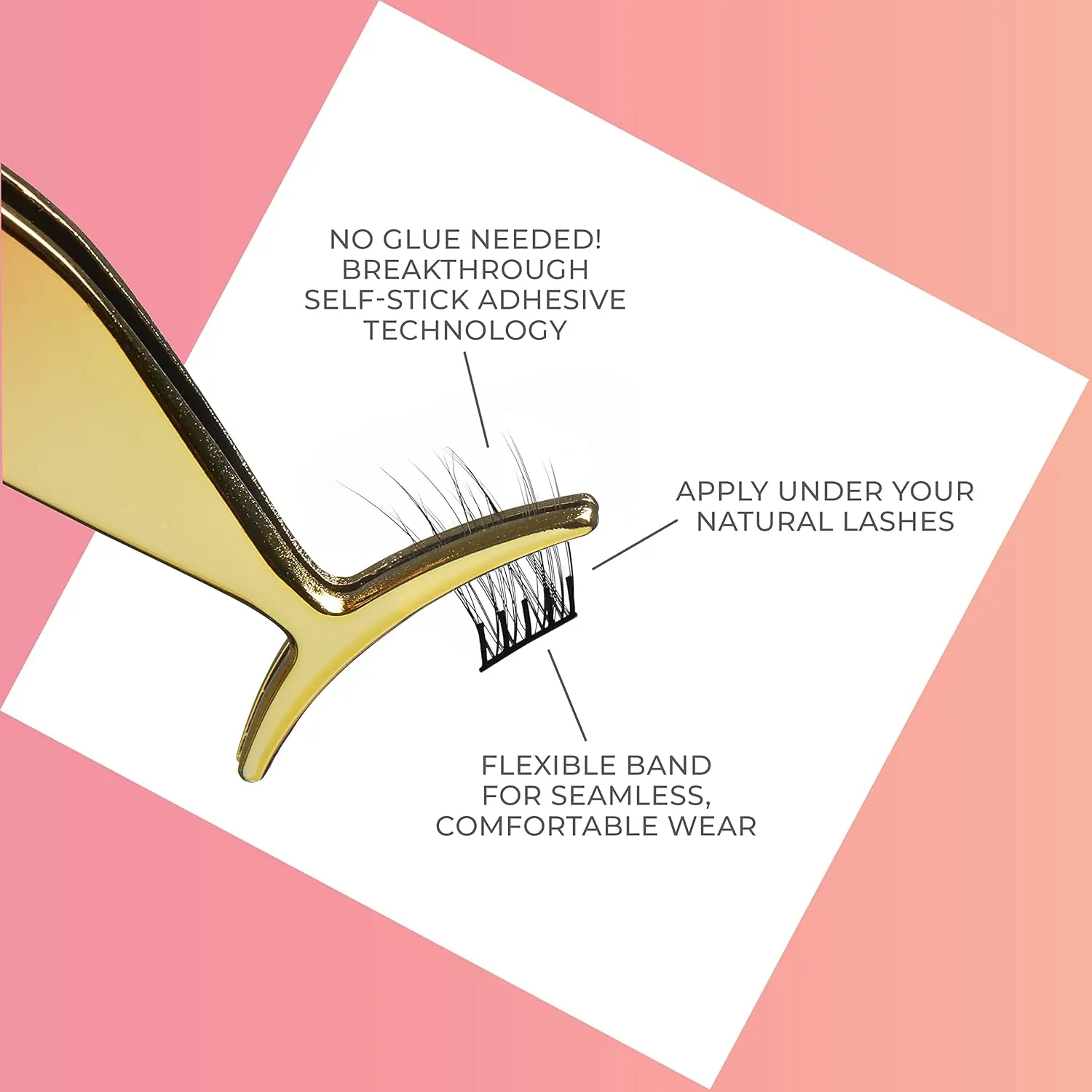 KISS imPRESS Falsies False Eyelashes, Lash Clusters, 'Voluminous', 14 mm, Includes 20 Clusters, 1 applicator, Contact Lens Friendly, Easy to Apply, Reusable Strip Lashes