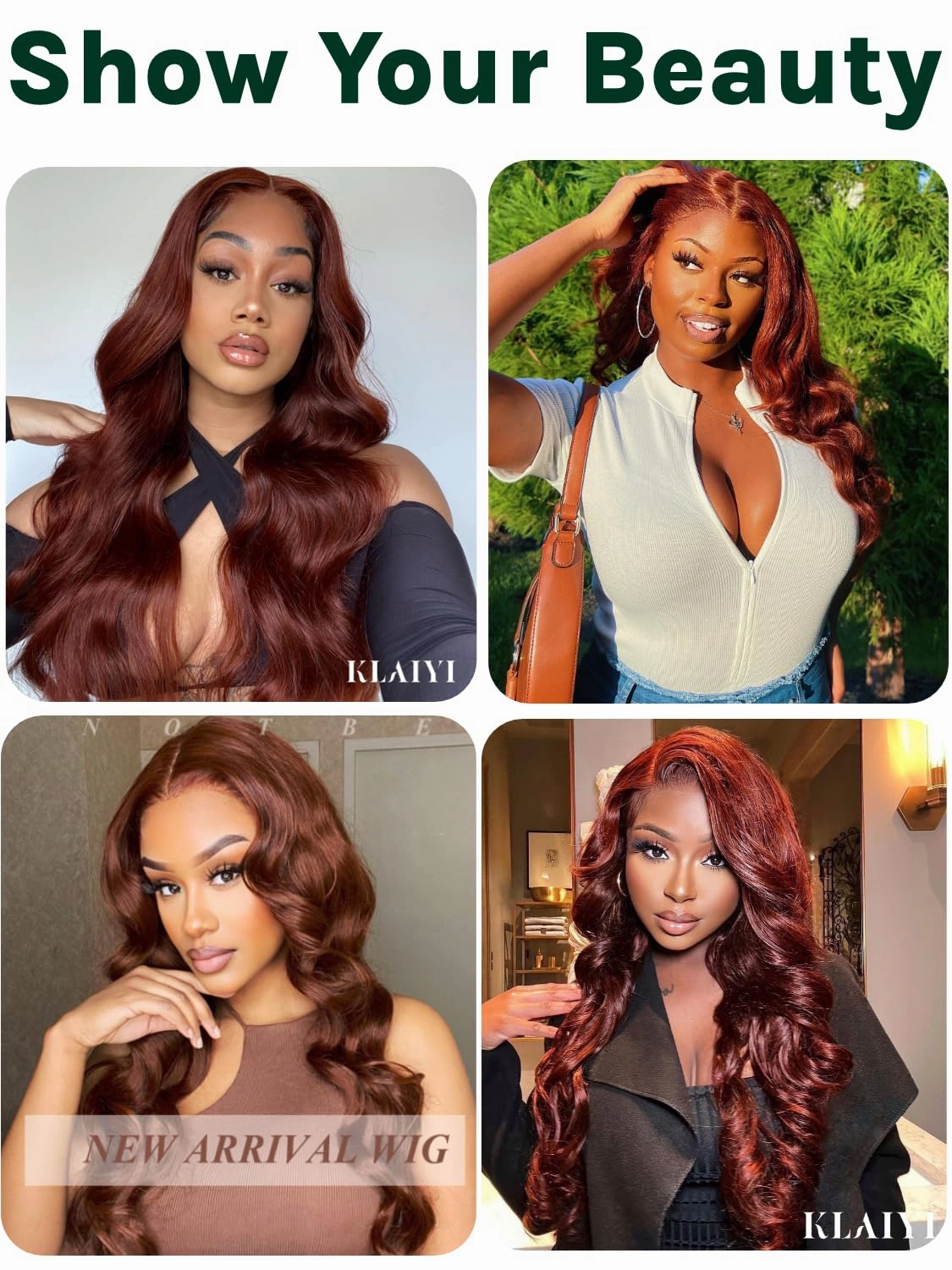 KLAIYI Bye Bye Knots Glueless Wig Reddish Brown Body Wave 7x5 Pre Cut HD Lace Front Wigs Human Hair Put On And Go Wig Pre Bleached Pre Plucked with Baby Hair 30S Ready To Wear 150% Density Full 26Inch