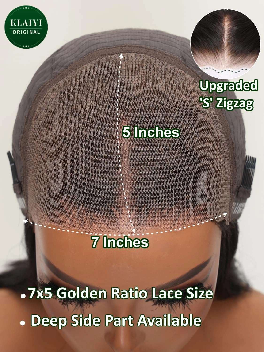 KLAIYI Bye Bye Knots Wear and Go Glueless Wig Highlight Blonde Body Wave 7x5 Precut HD Lace Front Wig Human Hair Pre Bleached Pre Plucked Ombre Wig with Dark Roots Chocolate Brown Ready to Wear 22Inch