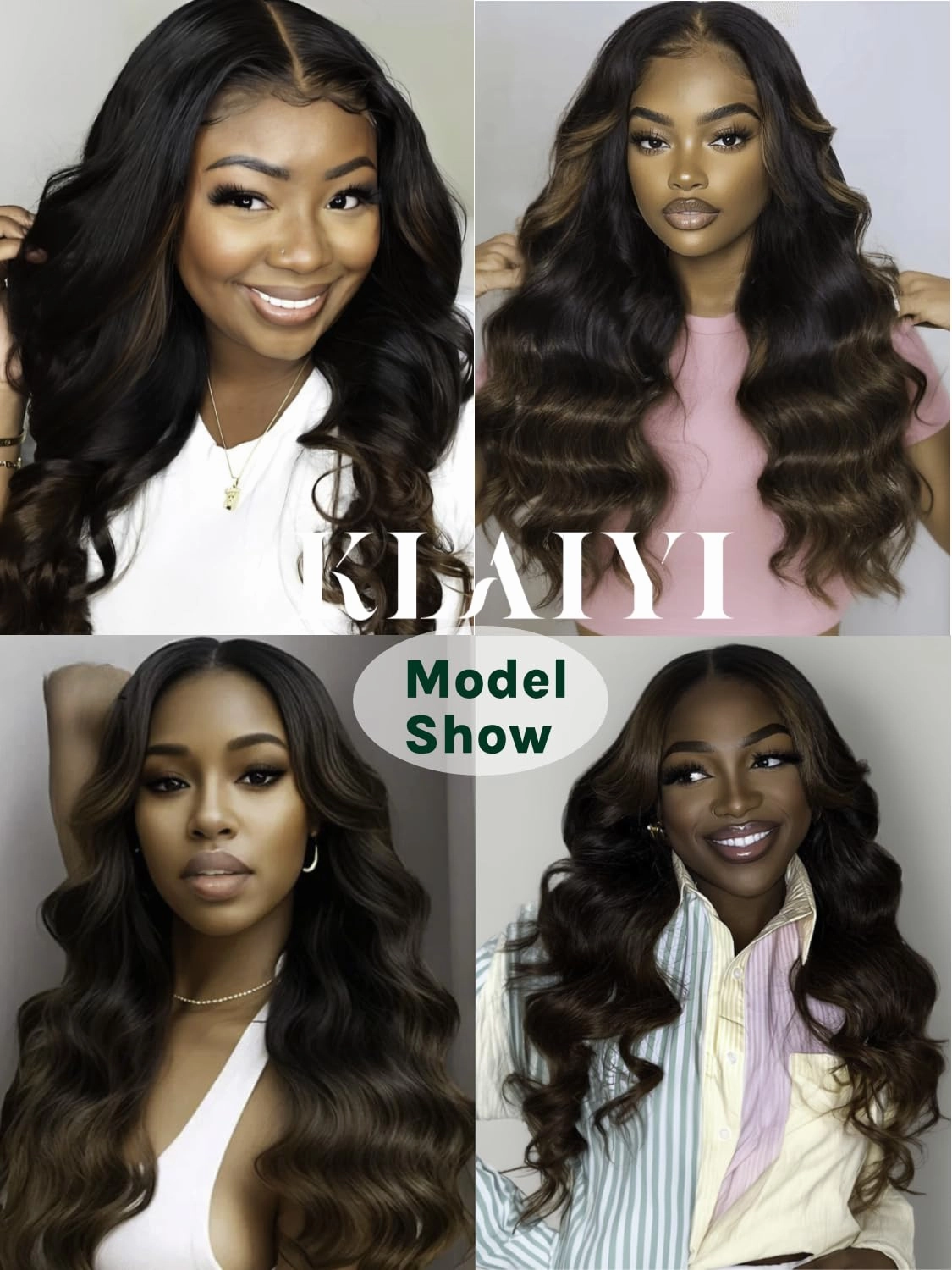 KLAIYI Ombre Brown Body Wave Bye Bye Knots Glueless Wig Pre Cut Lace Front Wigs Human Hair Chestnut Brown Loose Wave Pre Bleached Pre Plucked Wear and Go Wig with Dark Roots 30S Ready to Go Wig 18Inch