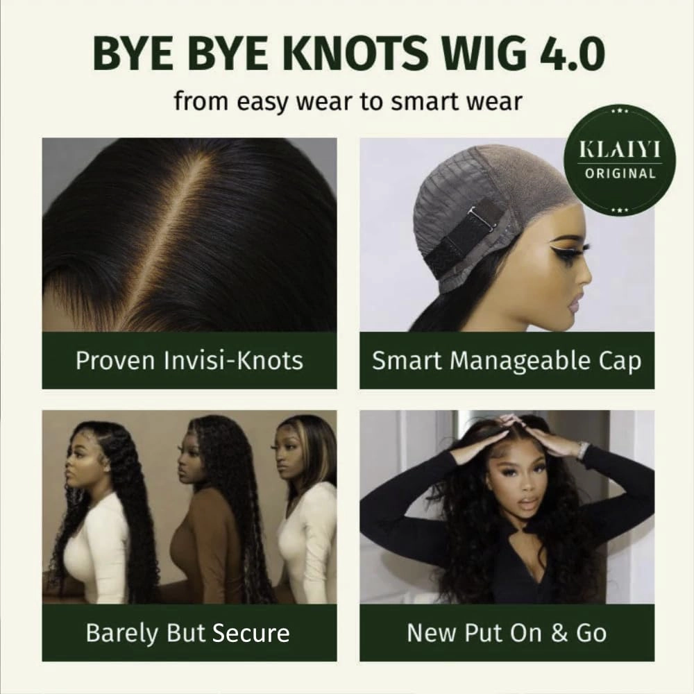 KLAIYI Ombre Brown Curly Bob Wig Human Hair Bye Bye Knots Glueless Wig Precut Lace Pre Bleached Pre Plucked 7x5Lace Front Easy to Wear Put On Go Wig with Dark Roots Side Part Balayage Brown Wig 12Inch