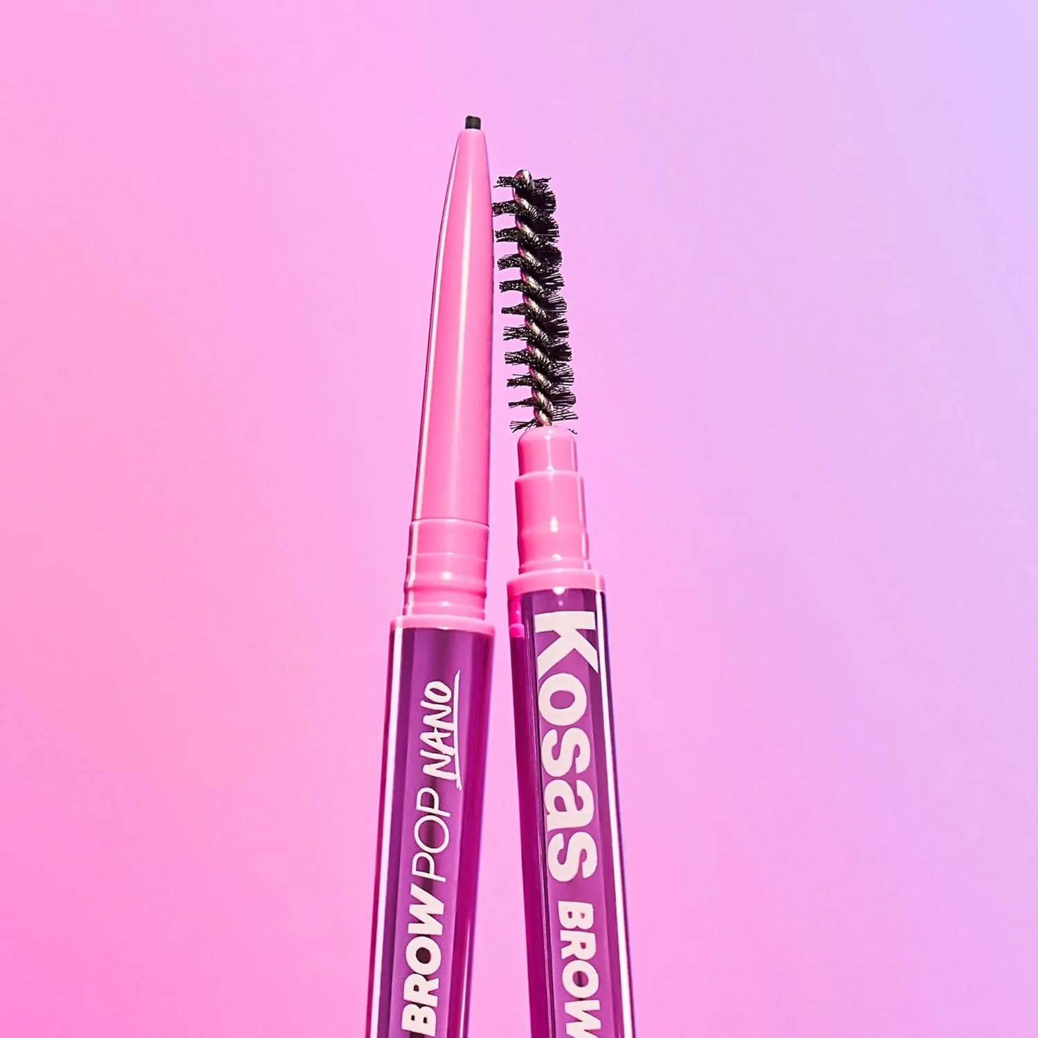 Kosas Brow Pop Nano - Ultra-Fine 1mm Brow Pencil Precision Tip - Natural-Looking Eyebrows with Finest Hairlike Stroke - All Day Wear, Hypoallergenic, Safe for Sensitive Skin - Soft Brown