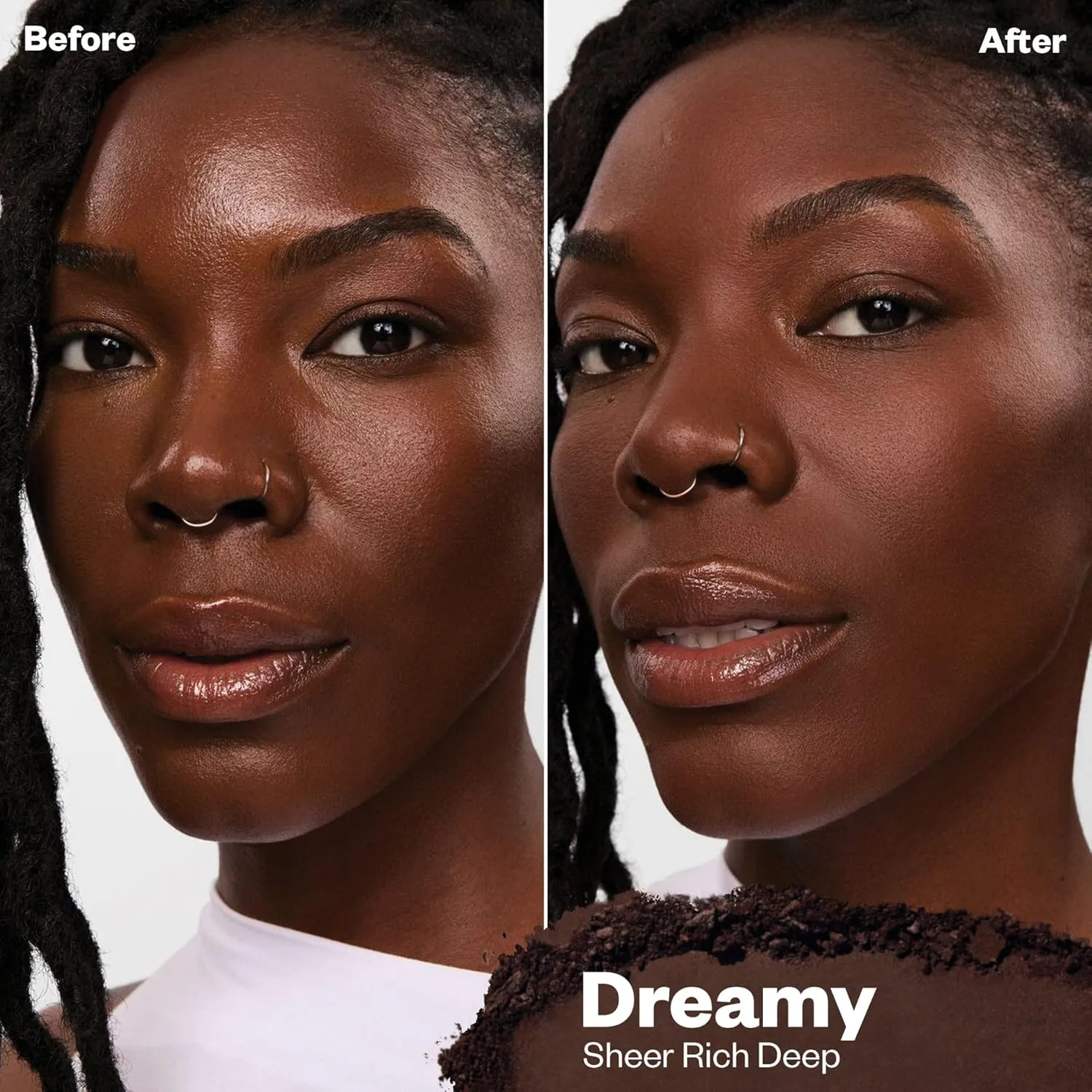 Kosas Cloud Set Face Setting Powder - Smoothing Shine Control, Soft, Sheer Translucent Makeup Finish, Portable & Long-Lasting Loose Pressed Baking Powder - Dreamy (Sheer Rich Deep)