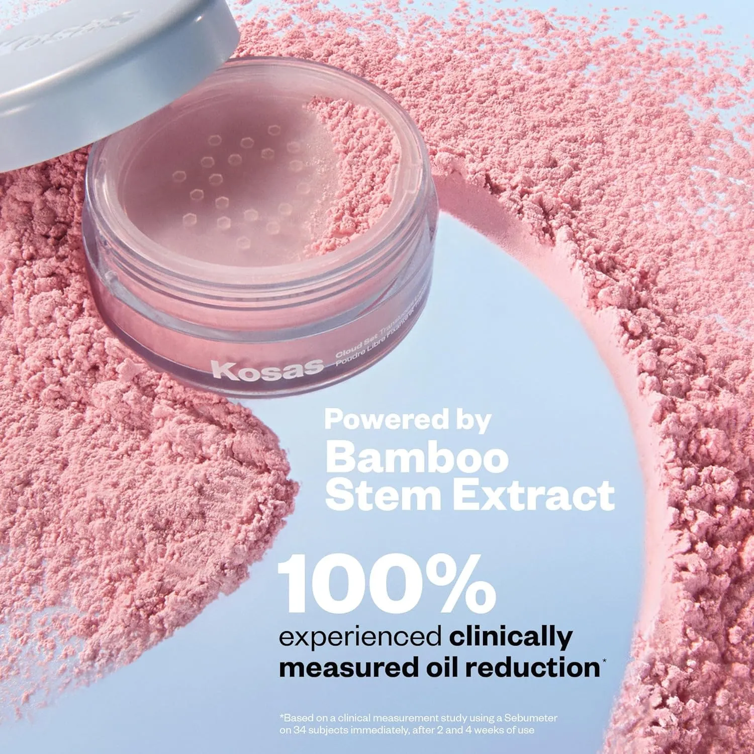 Kosas Cloud Set Loose Powder – Translucent Setting   Blurring Talc-Free Face Powder in Translucent - Peachy (Ultra Sheer Peach)