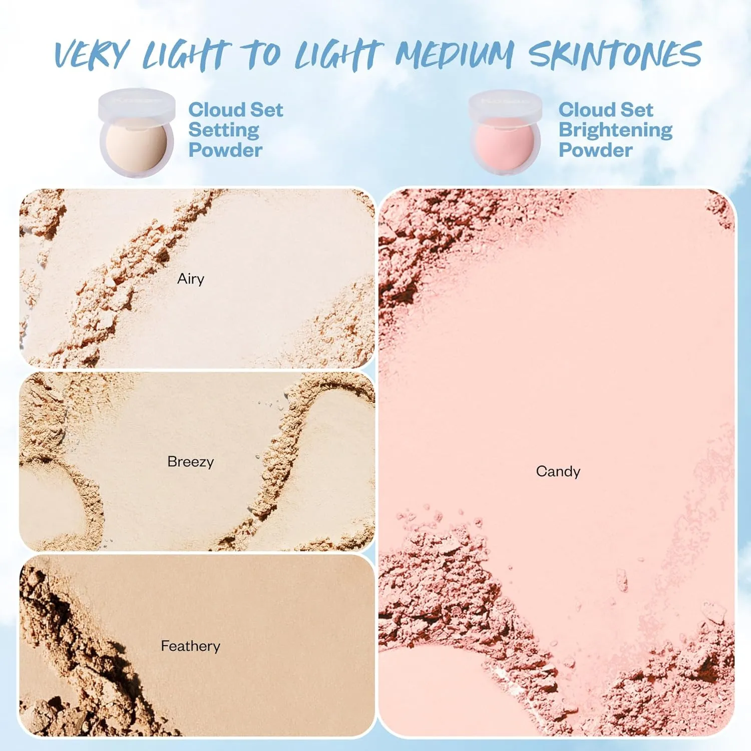 Kosas Mini Cloud Set Face Setting Powder - Smoothing Shine Control, Soft, Sheer Translucent Makeup Finish, Portable & Long-Lasting Loose Pressed Baking Powder - Silky (Sheer Tan Deep)