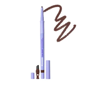 Kosas Soulgazer Gel Eyeliner (Depth) - Waterproof, Smudge-Proof Pen with Hyaluronic Acid - Retractable Eyeliner Pencil with Sharpener & Smudger, Long-Lasting - Warm Brown Matte