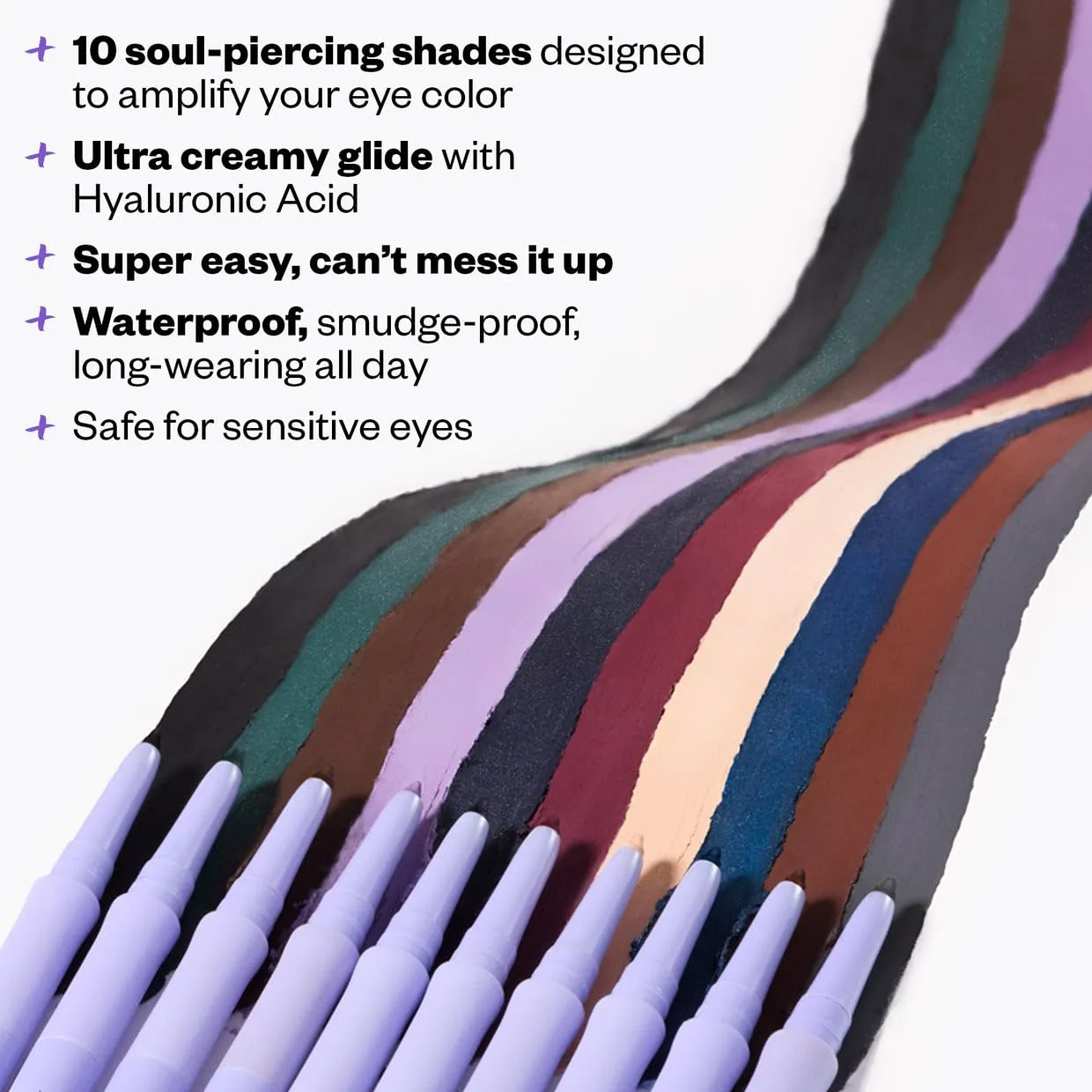 Kosas Soulgazer Gel Eyeliner (Depth) - Waterproof, Smudge-Proof Pen with Hyaluronic Acid - Retractable Eyeliner Pencil with Sharpener & Smudger, Long-Lasting - Warm Brown Matte