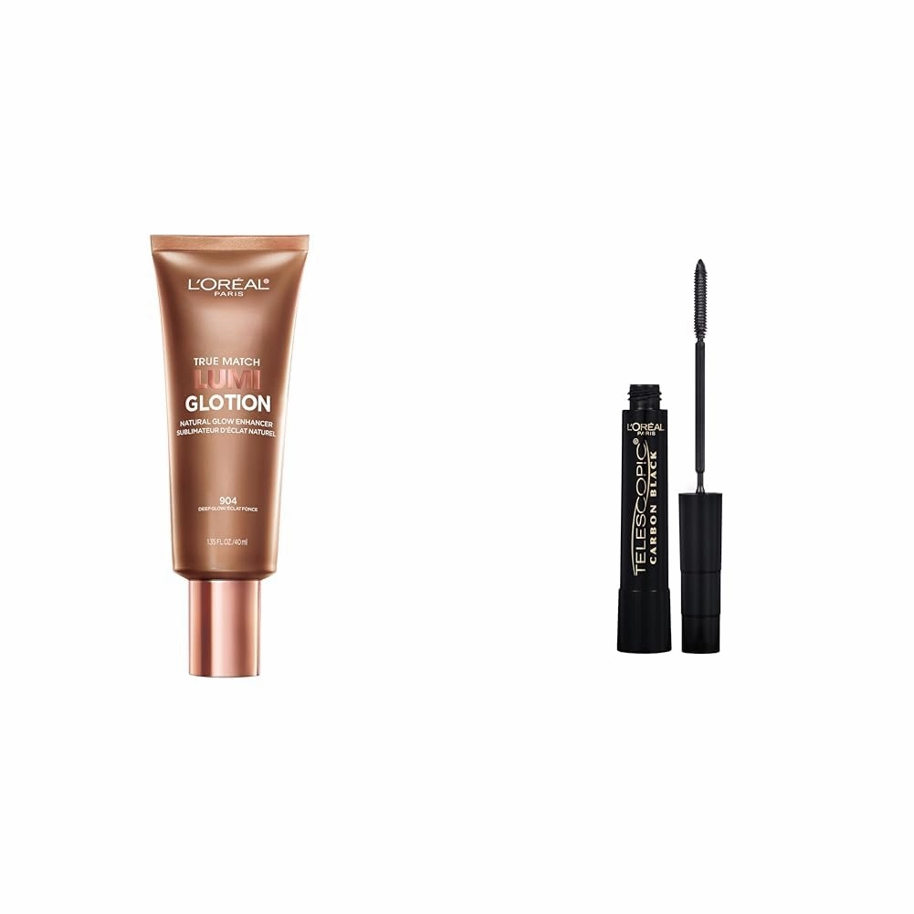 L'Oreal Paris Makeup True Match Lumi Glotion Deep Highlighter and Telescopic Original Lengthening Mascara