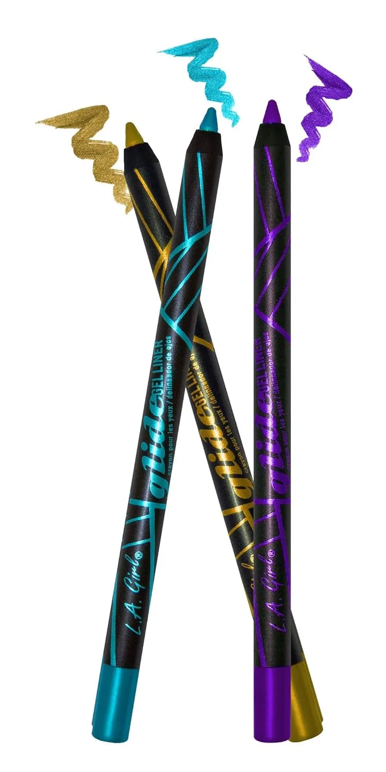L.A. Girl Glide Gel Eyeliner Pencil, Dark Brown GP354 (Pack of 3)