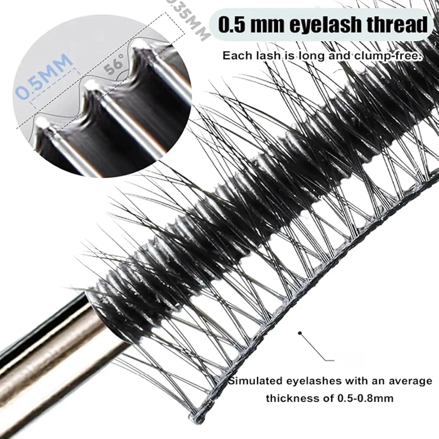 Laidanyou Small Steel Tube Mascara, 2025 New Telescopic Waterproof Carbon Black Mascara for Older Women 60 Plus, Eyelash Primer Before Mascara, Long-Lasting, Volume and Length (3Pcs, 1)