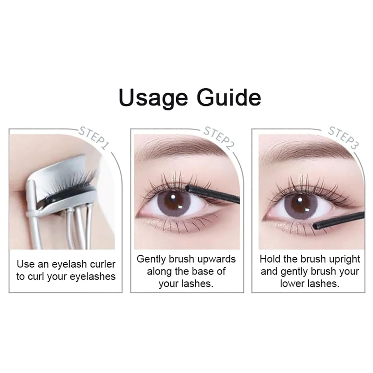 Laidanyou Small Steel Tube Mascara, 2025 New Telescopic Waterproof Carbon Black Mascara for Older Women 60 Plus, Eyelash Primer Before Mascara, Long-Lasting, Volume and Length (3Pcs, 1)