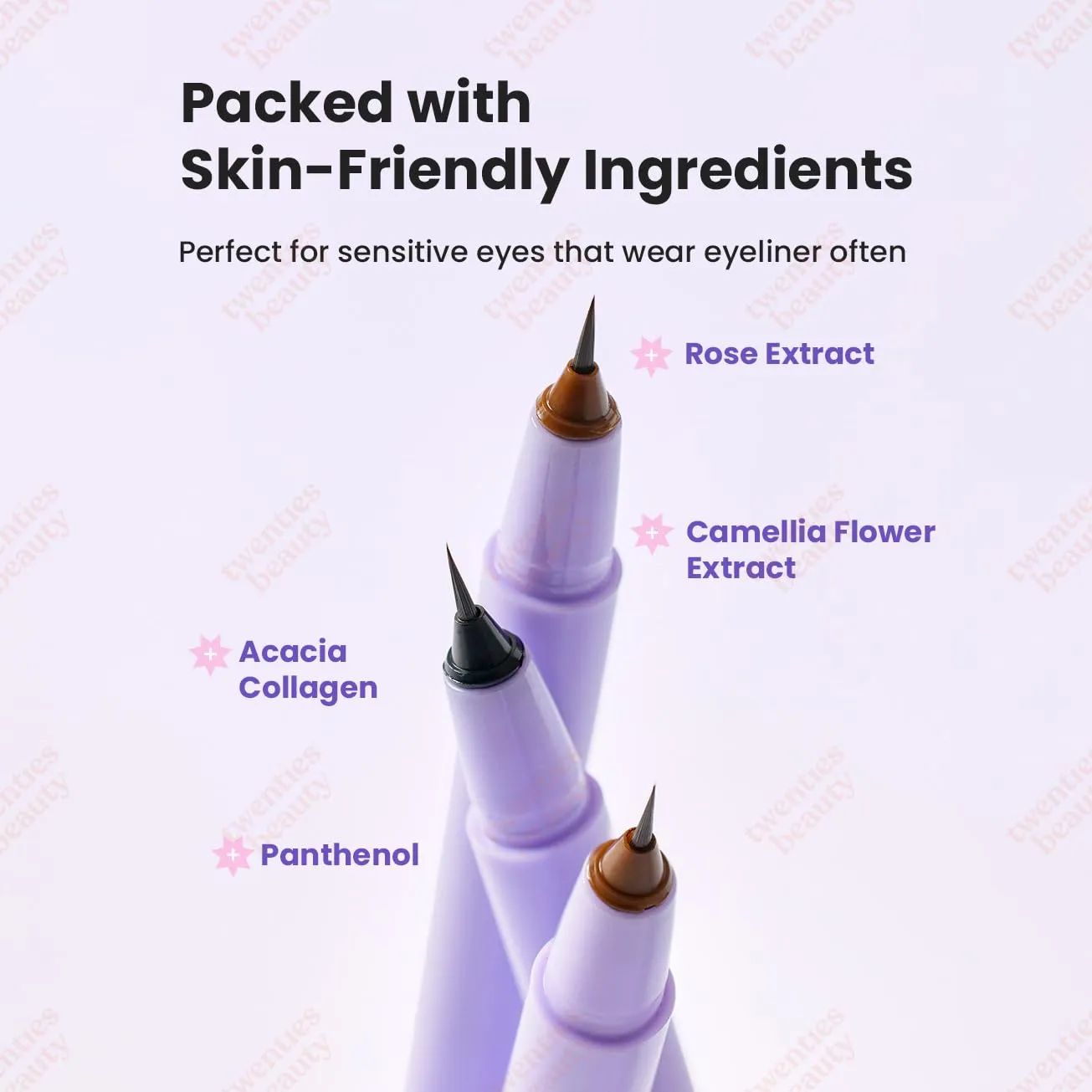 LALACHUU Skinny Tip Liner Eyeliner - 0.1mm Ultra-Fine Brush for Precise Lines, Long-Lasting, Smudge-Proof, Waterproof Eyeliner 0.5g for All-Day Wear - K-Beauty Made in Korea (INK BLACK, 0.5g)