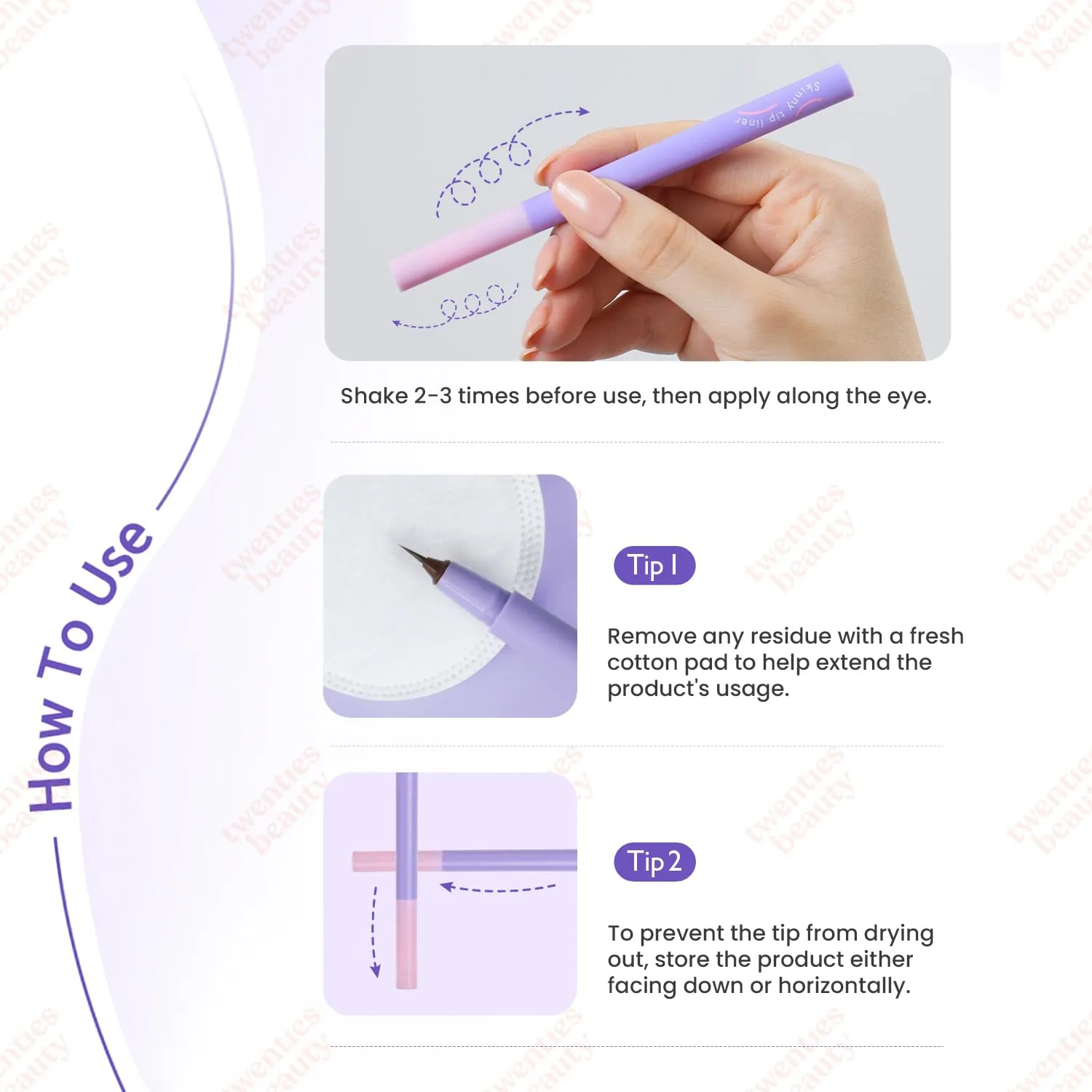 LALACHUU Skinny Tip Liner Eyeliner - 0.1mm Ultra-Fine Brush for Precise Lines, Long-Lasting, Smudge-Proof, Waterproof Eyeliner 0.5g for All-Day Wear - K-Beauty Made in Korea (INK BLACK, 0.5g)