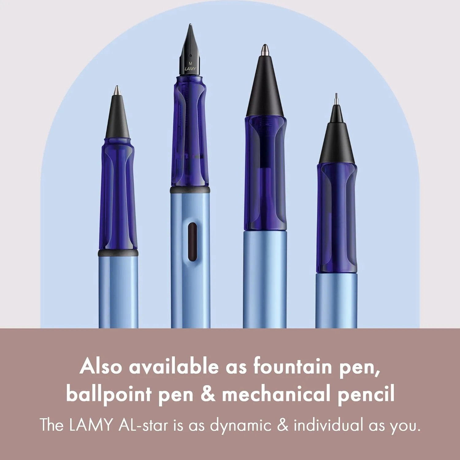 Lamy AL-star aquatic - Rollerball Pen pen with transparent, ergonomic grip & line width M - lightweight aluminum body - including rollerball refill M 63 in black