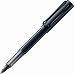Lamy AL-star black - Rollerball Pen pen with transparent, ergonomic grip & line width M - lightweight aluminum body - including rollerball refill M 63 in black