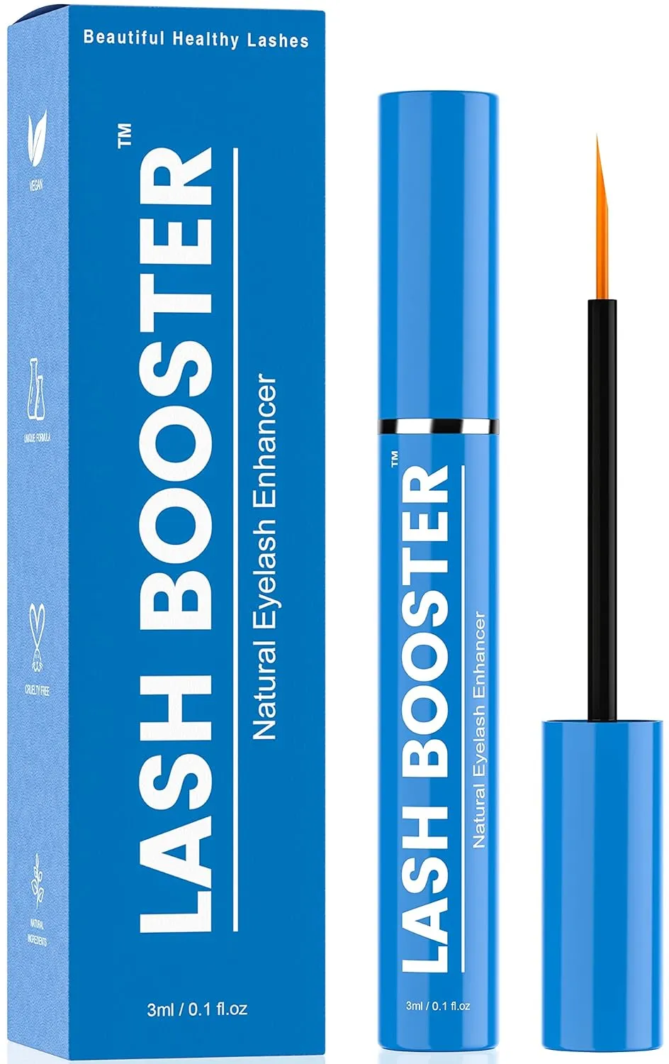 Lash Booster | Advanced Eyelash Growth Serum And Eyebrow Enhancer - Grow Longer Beautiful Eyelashes And Bold Eyebrows - Naturally Promotes Fuller, Thicker, Longer, Lashes & Brows