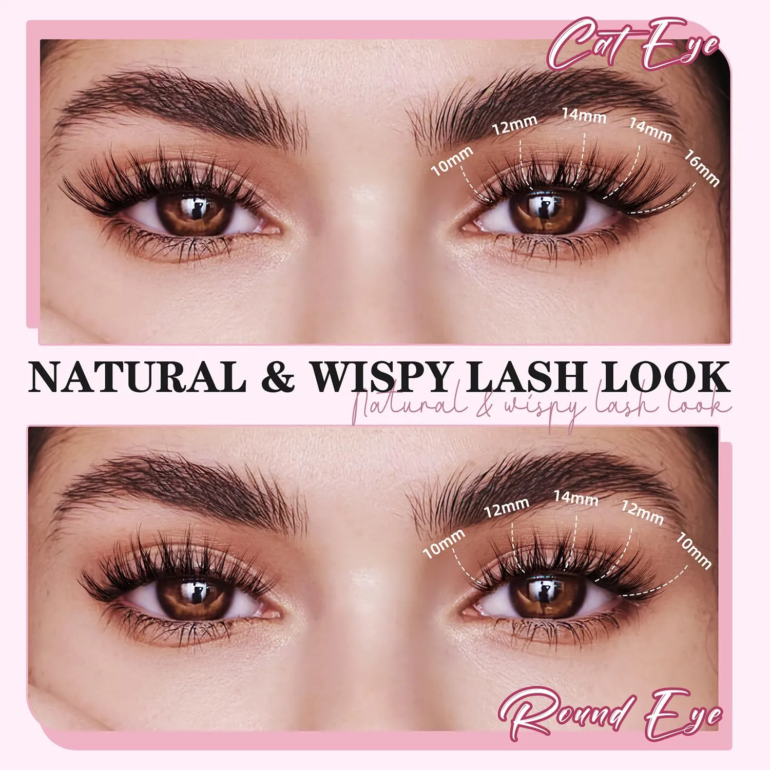 Lash Clusters 10-18mm Mix D Curl Eye Lashes Wispy Lash Clusters False Eyelash Clusters DIY Eyelash Extensions Individual Cluster Lashes (U13 Lashes Only)