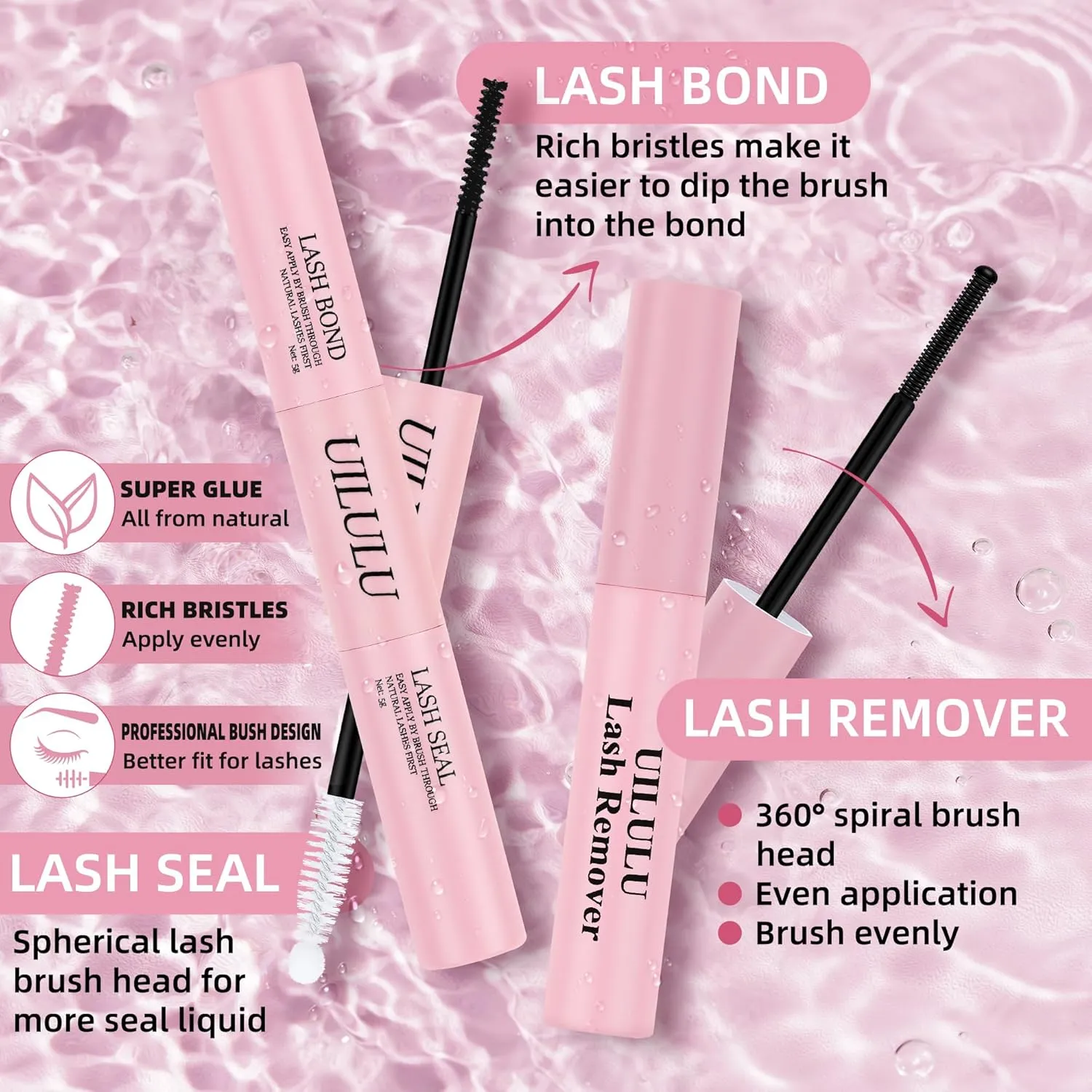 Lash Clusters Kit 10-18mm Wispy Lash Clusters D Curl False Eyelash Clusters, DIY Lash Extension Kit with Lash Bond & Seal, Lash Glue Remover, Lash Tweezers(U09 Lash Kit)