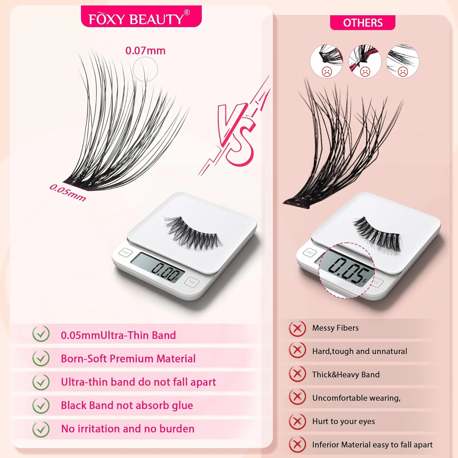 Lash Clusters - Lash Clusters Kit Lash Extension Kit with Lash Bond and Seal Cluster Eyelash Extensions Eyelash Clusters 20D30D40D50D-0.07D Lashes Clusters Eyelash Extension Kit DIY at Home Eyelashes