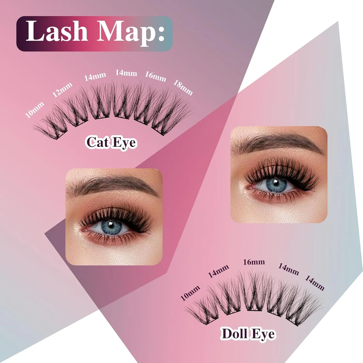 Lash Extension Kit 144 Pcs, 3D Lash Clusters 8-18/D Curl Wispy Lash Clusters with 10ml Bond and Seal Waterproof, 5ml Lash Remover, Lash Tweezers Eyelash Extensions Kit at Home (Prism Kit)